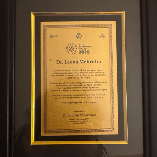 Golden Star Performer Award presented to Dr. Leena Mehrotra